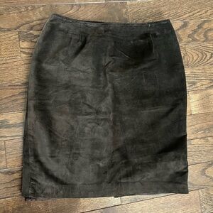 Danier Dark Brown Suede Skirt